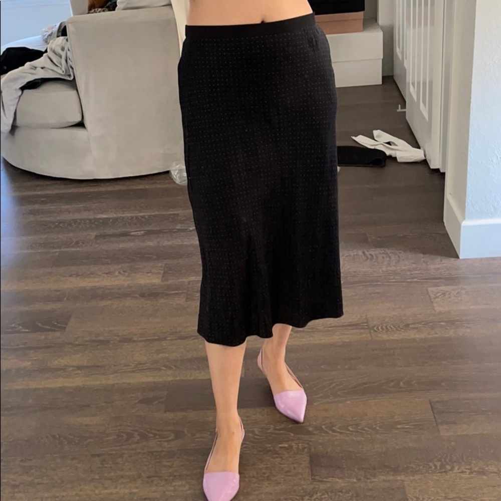 Vince Silk Slip Midi Skirt